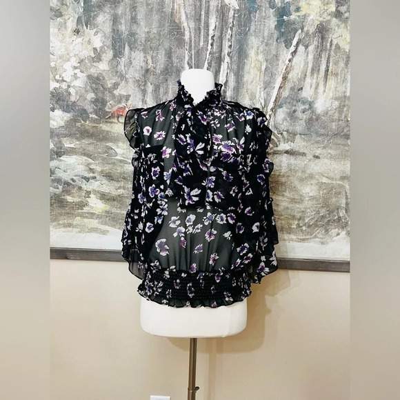 MISA Los Angeles Lillie Neck Tie Top Size Small NWOT $246 - Picture 2 of 16